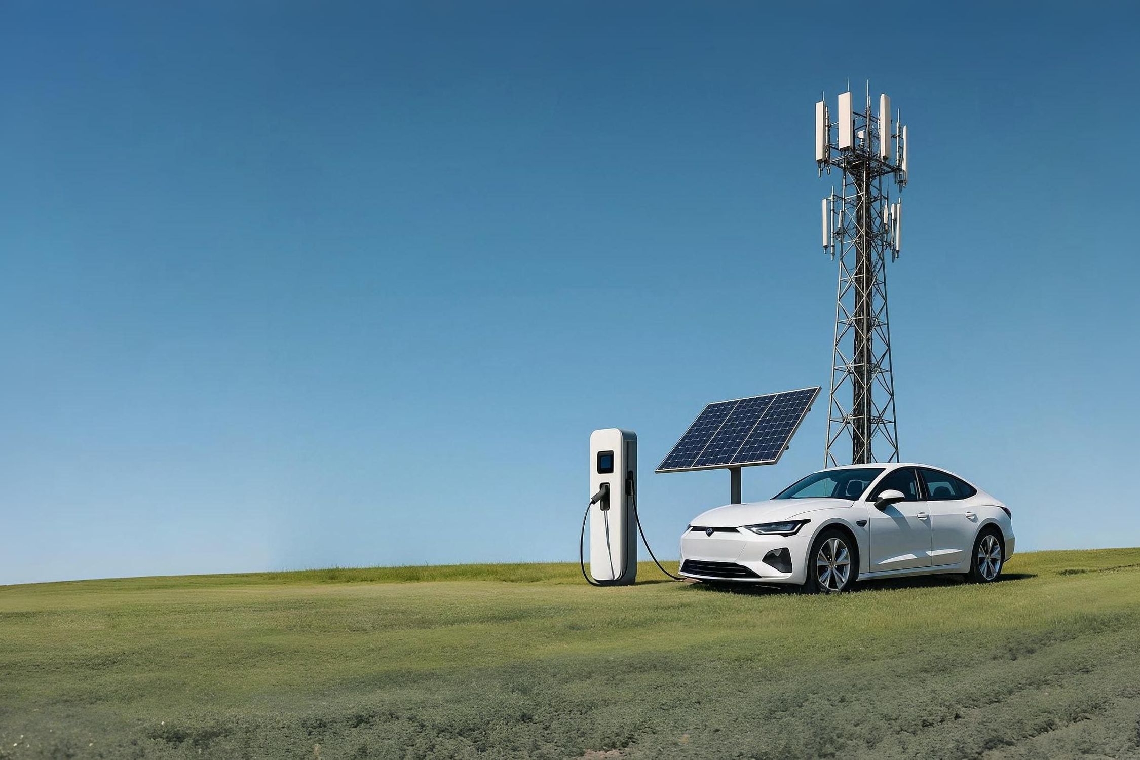 architect with cell phone tower
